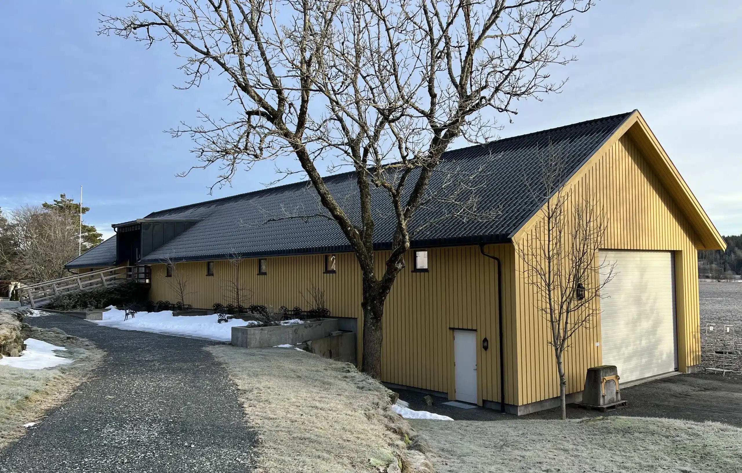 Tveter Gård i Østfold, landbruksbygg levert av ARE Treindustrier